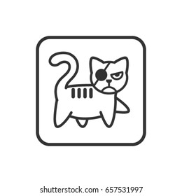Emotions avatar cat icon A frowning pirate
