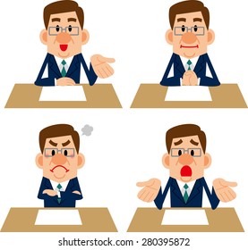 Emotions of businessman