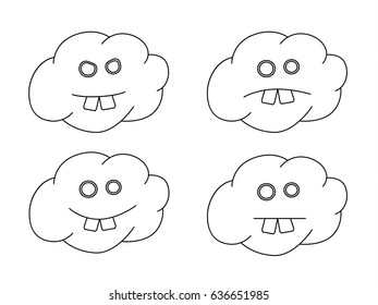 emotions cloud vector illustration isolated