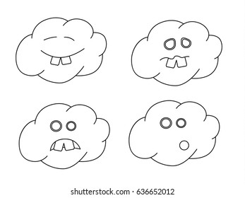 emotions cloud vector illustration isolated