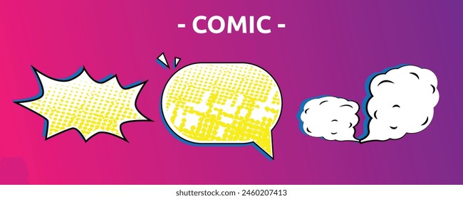 Emotions for comics speech bubble template. For cartoons and speech bubble
