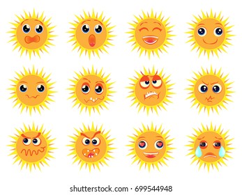 emotions, emoji cartoon vector set