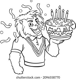 Emotions emoticons lion joy holiday cartoon style character