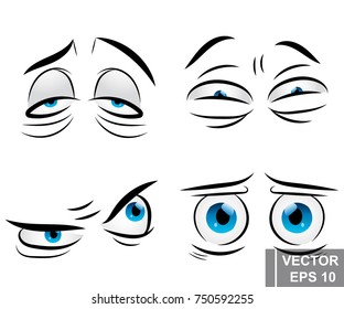 Emotions. Eyes. Facial expression. Joy. Fear. For your design.