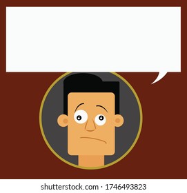 emotions face vector design. text your write message