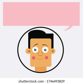 emotions face vector design. text your write message