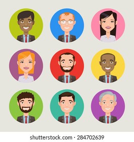 emotions faces vector characters