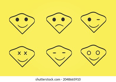 Emotions and Facial Expressions triangle line symbols