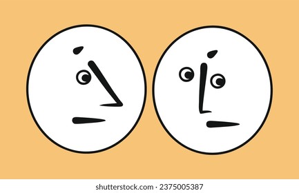 Emotions, fairy-tale characters. Vector drawing, eps