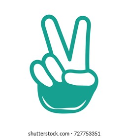 emotions with fingers icon vector