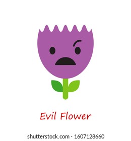 Emotions Of Flowers. Vector illustration for web design or print.