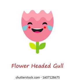 Emotions Of Flowers. Vector illustration for web design or print.