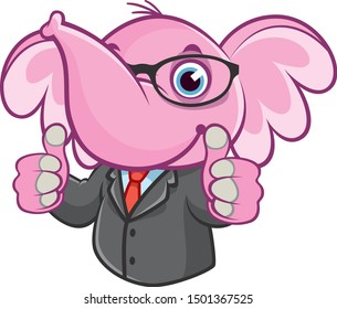 Emotions of the Funny Pink Elephant