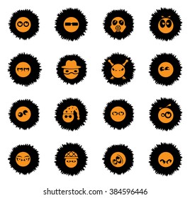 Emotions and glances icons set for web sites and user interface