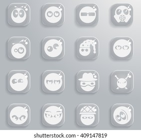 Emotions and glances  simply symbols for web and user interface