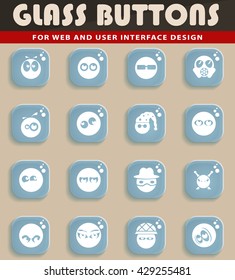 Emotions and glances simply symbols for web and user interface