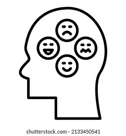Imagen vectorial de icono Emociones. También se puede usar para aplicaciones web, aplicaciones móviles y medios impresos.