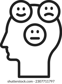 Emotions icon vector image. Suitable for mobile application web application and print media.