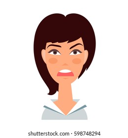 Emotions. Indignation . Vector illustration. 