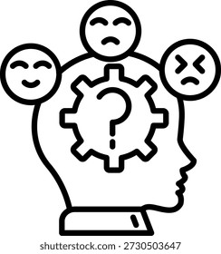 Diseño de íconos de Vector de línea de emociones