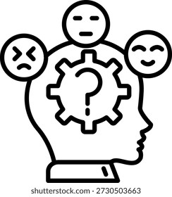 Diseño de íconos de Vector de línea de emociones