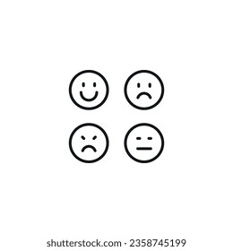 Emotions linear icon. Thin line customizable illustration. Contour symbol. Vector isolated outline drawing. Editable stroke