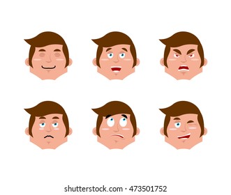 Male Character Some Expressions Character Your Stock Vector (Royalty ...