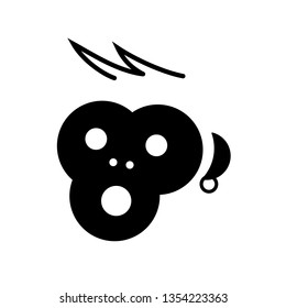 Emotions of a monkey, icon, template. Vector illustration