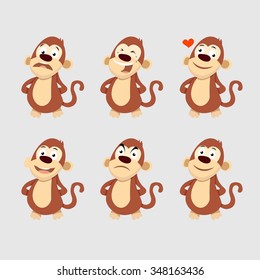 Emotions monkeys. Year of the Monkey.
