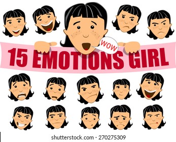 Emotions on the girl face