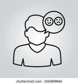 Emotions on head icon