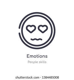emotions outline icon. isolated line vector illustration from people skills collection. editable thin stroke emotions icon on white background