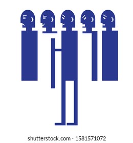 emotions profile style set of concept figures