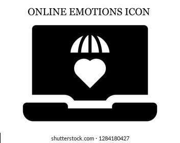 Emotions search icon. Editable Emotions search icon for web or mobile.