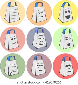 Emotions set. Grater