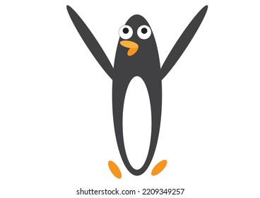 emotions small penguin character vector