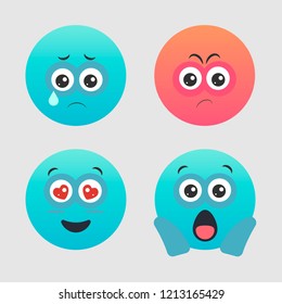 Emotions that represent emotions such as sadness, crying, love, passionate, scared, angry, angry, brave, tear.