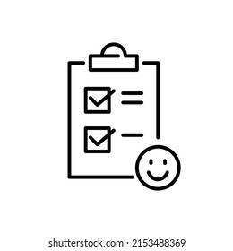 Emotions tracking diary icon. Psychotherapy self-observance and mindfulness tool. Pixel perfect, editable stroke line art icon