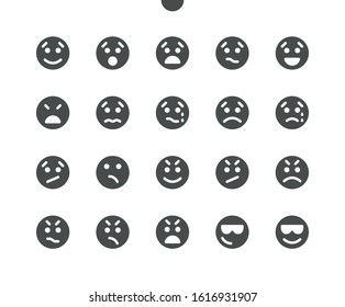 Emotions v3 UI Pixel Perfect Well-crafted Vector Solid Icons 48x48 Ready for 24x24 Grid for Web Graphics and Apps. Simple Minimal Pictogram