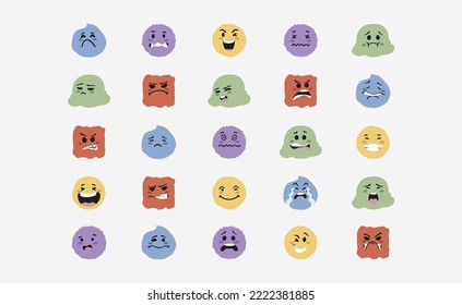 Emotions vector in flat design