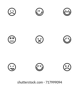 Emotions vector icon set