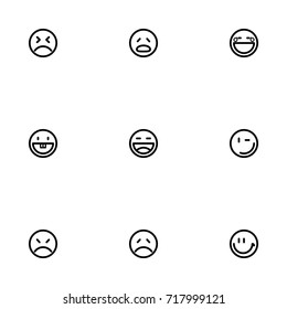 Emotions vector icon set