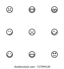 Emotions vector icon set