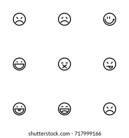 Emotions vector icon set