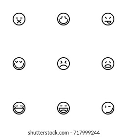 Emotions vector icon set