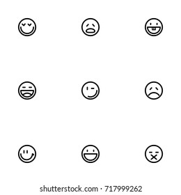 Emotions vector icon set