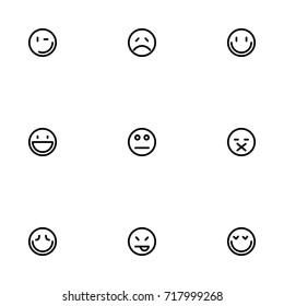 Emotions vector icon set