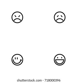 Emotions vector icon set