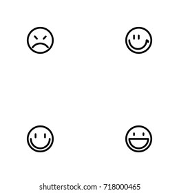 Emotions vector icon set