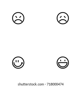 Emotions vector icon set